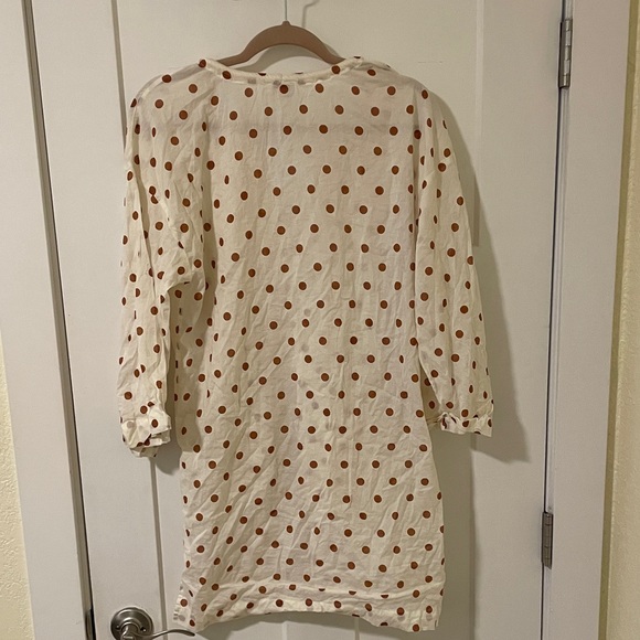 J.Crew Cotton voile V-neck beach tunic in pecan dot - Picture 4 of 6